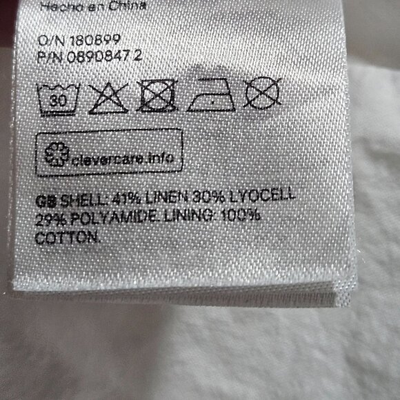 H&M Sleeveless Boho Tunic Top Ruffle Collar & Peplum Hem White Size L - Picture 8 of 15